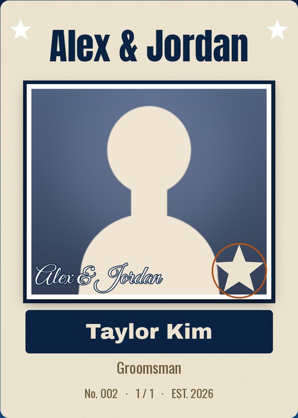 Vintage sports card style