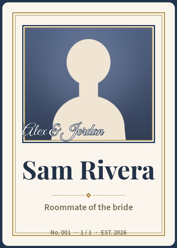 Elegant wedding card style
